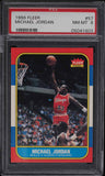 1986 Fleer Michael Jordan #57 Chicago Bulls Rookie Card RC PSA 8 NM-MT