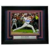 Shane Bieber Signed Framed 8x10 Cleveland Indians White Jersey Pitch Photo BAS