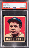 1948 Leaf Babe Ruth #3 New York Yankees HOF Baseball Card PSA 3 VG