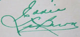 Eddie LeBaron Signed Personalized Letter To Mr. Riggin JSA