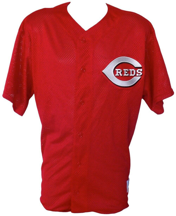 Cincinnati Reds Red Authentic Majestic Batting Practice Large Baseball Jersey Sports Integrity