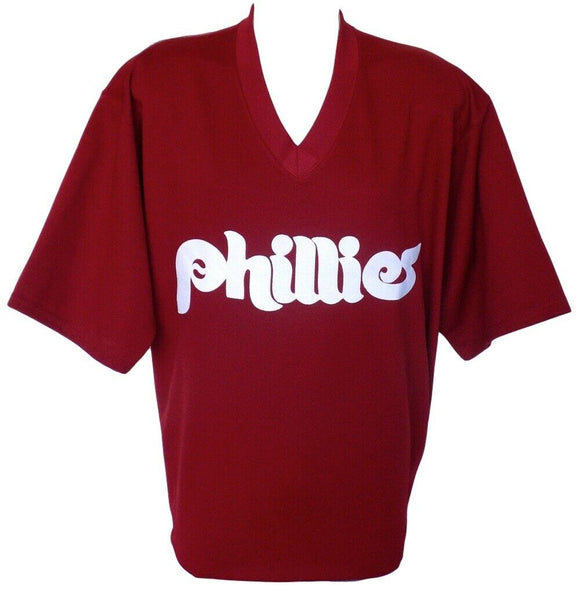 Sports Integrity 16042 Philadelphia Phillies Majestic Cooperstown Collection Maroon Jersey - 2XL