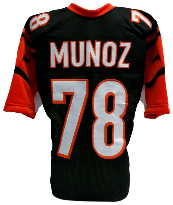 Anthony Munoz Custom Black Pro-Style Large Football Jersey Sports Integrity
