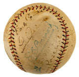 Babe Ruth Lou Gehrig Mantle Signed 1928 Yankees Team Signed AL Baseball JSA LOA
