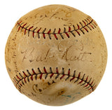Babe Ruth Lou Gehrig Mantle Signed 1928 Yankees Team Signed AL Baseball JSA LOA