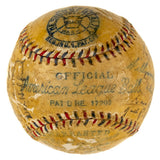 Babe Ruth Lou Gehrig Signed 1934 Yankees Team Signed AL Baseball JSA LOA