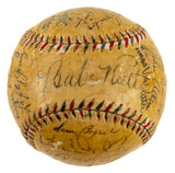 Babe Ruth Lou Gehrig Signed 1934 Yankees Team Signed AL Baseball JSA LOA