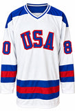1980 USA Hockey (17) Signed White Olympic Hockey Jersey Do You Believe JSA QR