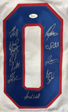 1980 USA Hockey (9) Signed White Miracle On Ice Hockey Jersey JSA WP95267