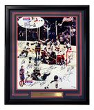 1980 USA Hockey 21 Signed Framed 16x20 Miracle On Ice Photo Herb Brooks BAS LOA