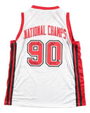 1989-90 UNLV Larry Johnson Augmon Hunt Scurry Signed White Basketball Jersey BAS