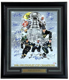 1998/99 Dallas Stars (10) Team Signed Framed 16x20 Stanley Cup Collage Photo BAS