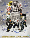 1998/99 Dallas Stars (10) Team Signed 16x20 Stanley Cup Collage Photo 2 BAS