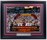 2015 World Cup Women Soccer Team Signed Framed Photo Solo Lloyd+8 Others PSA/DNA