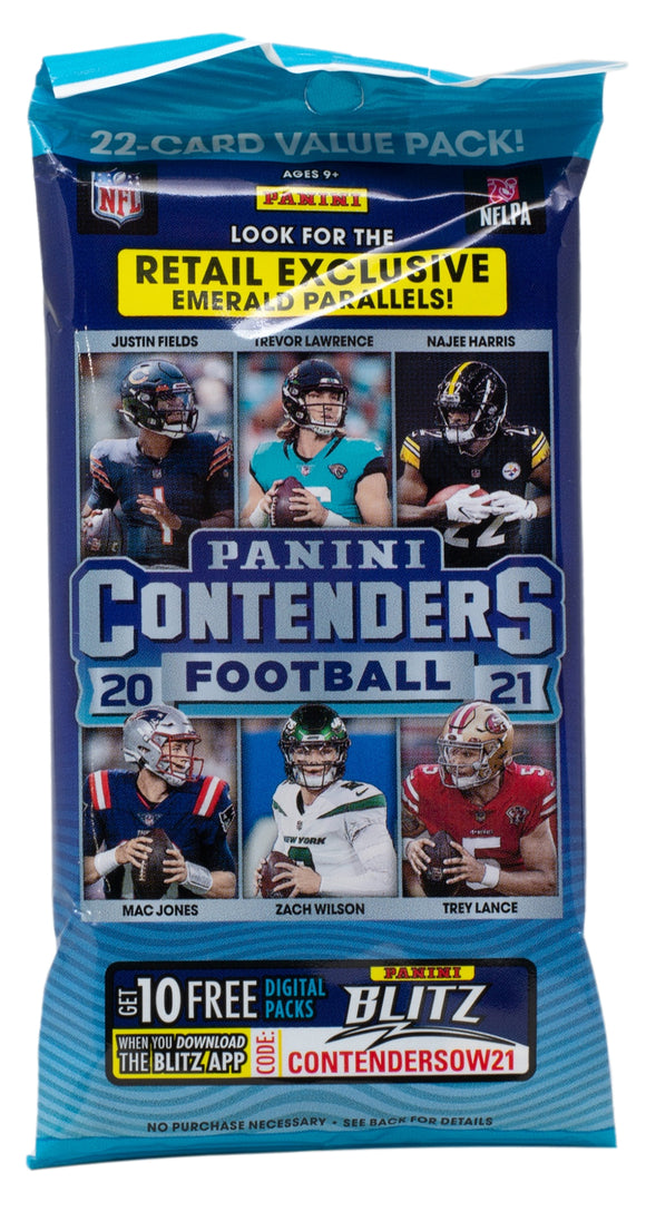 2021 Panini Contenders NFL Sealed Football Trading Card Hanger Pack Sports Integrity