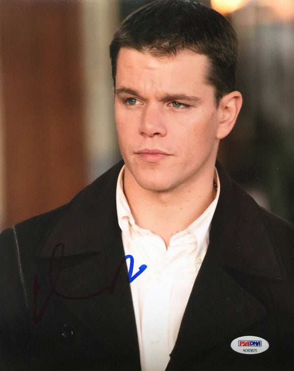 Matt Damon Signed 8x10 Photo PSA AD83875