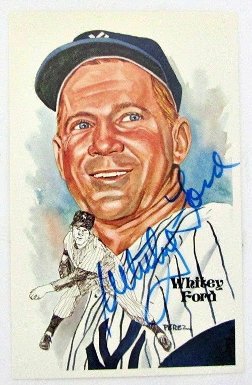 Whitey Ford New York Yankees Autographed 1981 Authentic Perez-Steele Postcard