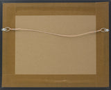 The back of the Sports Integrity Kareem Hunt Framed 8x10 Kansas City Chiefs Photo features brown paper backing, metal hanging loops on both sides, and a wire stretched between them for easy wall mounting.