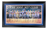 MLB 3000 HIt Club (12) Signed Framed Lithograph Hits Inscr Mays Aaron & More BAS