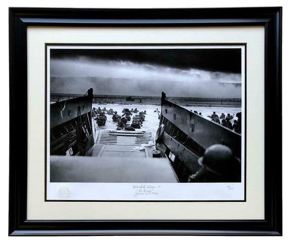 World War II D-Day Limited Edition Framed 23x28 Hulton Archive Giclee