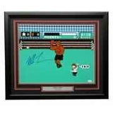 Mike Tyson Signed in Blue Framed 16x20 Punch Out Boxing Photo JSA