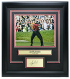 Tiger Woods 2008 U.S. Open Champ Framed 8x10 Photo w/ Laser Engraved Signature Sports Integrity