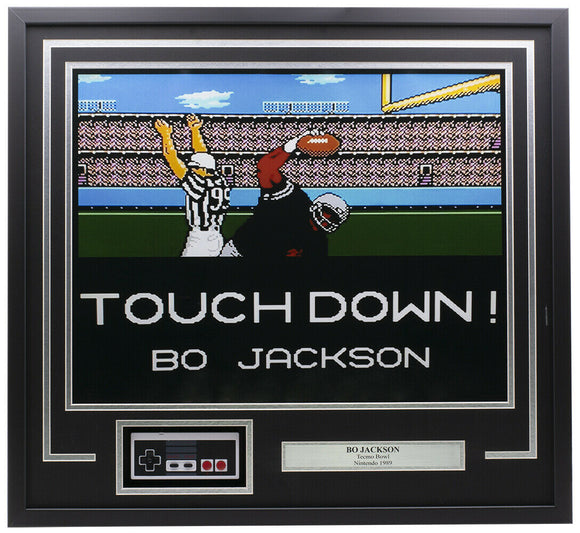 Bo Jackson Framed 16x20 Raiders Tecmo Bowl Photo w/ Controller Sports Integrity