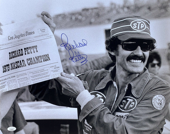 Richard Petty Signed 16x20 Nascar 1979 Champion Paper Photo JSA Hologram