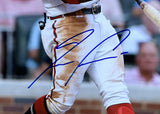 Ronald Acuna Jr. Signed 16x20 Atlanta Braves Hit Photo JSA ITP