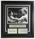 Julius Erving & Larry Bird Framed 8x10 Choke Photo w/Laser Engraved Signatures