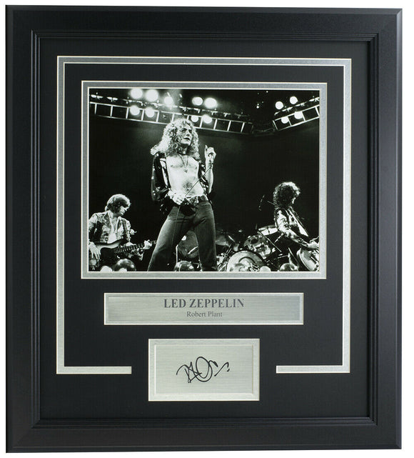Robert Plant Led Zeppelin Framed 8x10 Photo w/Laser Engraved Signature