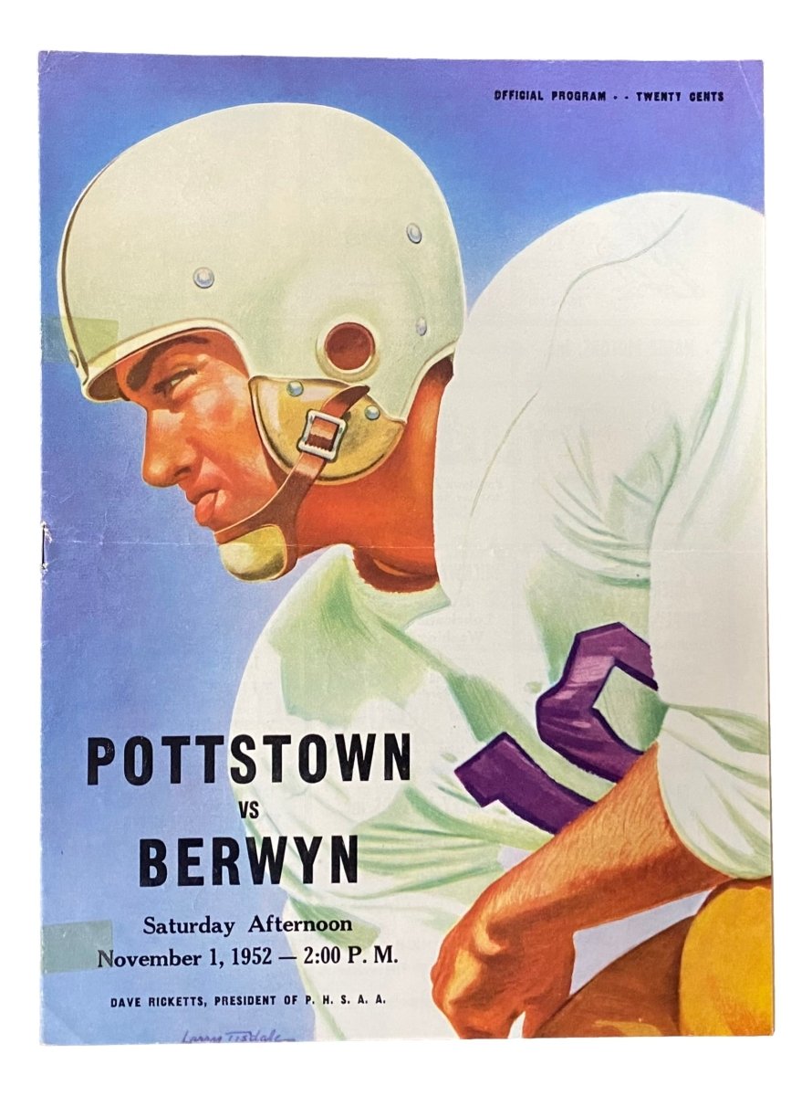 Pottstown vs Berwyn High School Football Program November 1 1952 Pottstown vs Berwyn High School Football Program November 1 1952