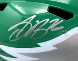 Saquon Barkley Signed Full Size Kelly Green Replica Speed Helmet BAS ITP
