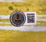 A Beckett Witness Autograph sticker with QR code and serial number 2W539588 is on the Saquon Barkley Signed 16x20 Philadelphia Eagles Photo by Sports Integrity. The sticker reads "Beckett Verified Authentic" around the edge.
