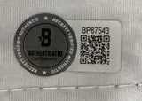 A Beckett Verified Authentic Autograph sticker with QR code and serial number BP87543 is affixed to the John Daly Signed Framed John Daly Logo Golf Flag by Sports Integrity.