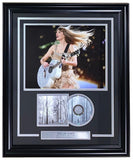 Sports Integrity's T Swift Signed Framed Folklore CD Booklet features an 11x14 photo, PSA/DNA authenticated autograph, and a plaque—all in one stylish display.