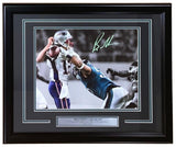 The Sports Integrity Brandon Graham Signed Framed 11x14 Eagles Spotlight SB52 Strip Sack Photo (JSA) captures his iconic Super Bowl tackle, complete with autograph and plaque.