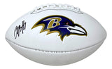 Rashod Bateman Signed Baltimore Ravens Logo Football BAS
