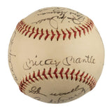 A 1953 New York Yankees signed baseball by Sports Integrity, featuring autographs like Mickey Mantle and Yogi Berra, authenticated with PSA LOA.