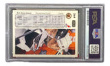The Sports Integrity Rod Brind'Amour Signed 1992 Upper Deck #264 Philadelphia Flyers Card comes in a PSA case, featuring Brind'Amour's autograph, player stats, and an action image on the back.