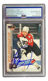 Sports Integrity Rod Brind'Amour Signed 1992 Pro Set #132 Philadelphia Flyers Card, PSA certified authentic and encased in a protective slab.