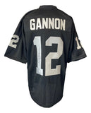 Sports Integrity Rich Gannon Oakland Signed Black Football Jersey features GANNON and number 12 in white on the back and sleeves, plus Rich Gannon's autograph on the number 2.