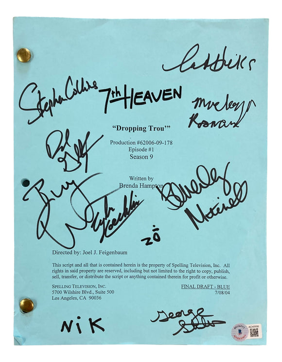 7th Heaven (9) Cast Signed Dropping Trou Full Episode Script BAS AC40956 Sports Integrity