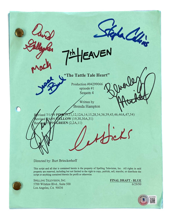 7th Heaven (7) Cast Signed The Tattle Tale Heart Full Episode Script BAS AC40958 Sports Integrity