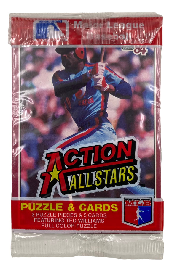 1984 Donruss Action All Stars Puzzle & Card Pack Andre Dawson Fred Lynn