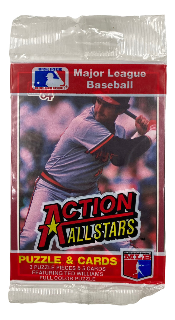 1984 Donruss Action All Stars Puzzle & Card Pack Fred Lynn Reggie Jackson