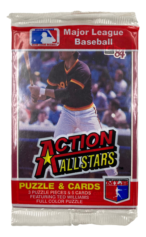 1984 Donruss Action All Stars Puzzle & Card Pack Terry Kennedy Pedro Guerrero