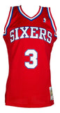 Allen Iverson Signed Philadelphia 76ers 2002-03 Red M&N Swingman Jersey PSA ITP Sports Integrity