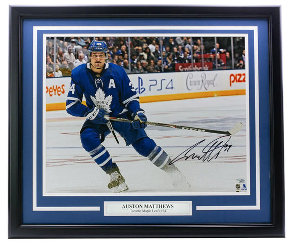 Auston Matthews Maple Leafs Signed Framed 16x20 Hockey Photo Fanatics Sports Integrity