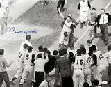 Bill Mazeroski Signed 16x20 Pittsburgh Pirates Celebration Baseball Photo JSA - Sports Integrity